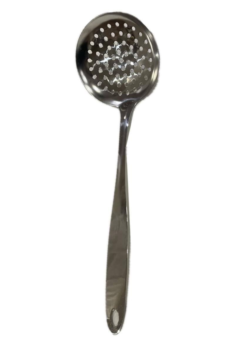 ECUMOIRE INOX GRAND 12CM+MANCHE