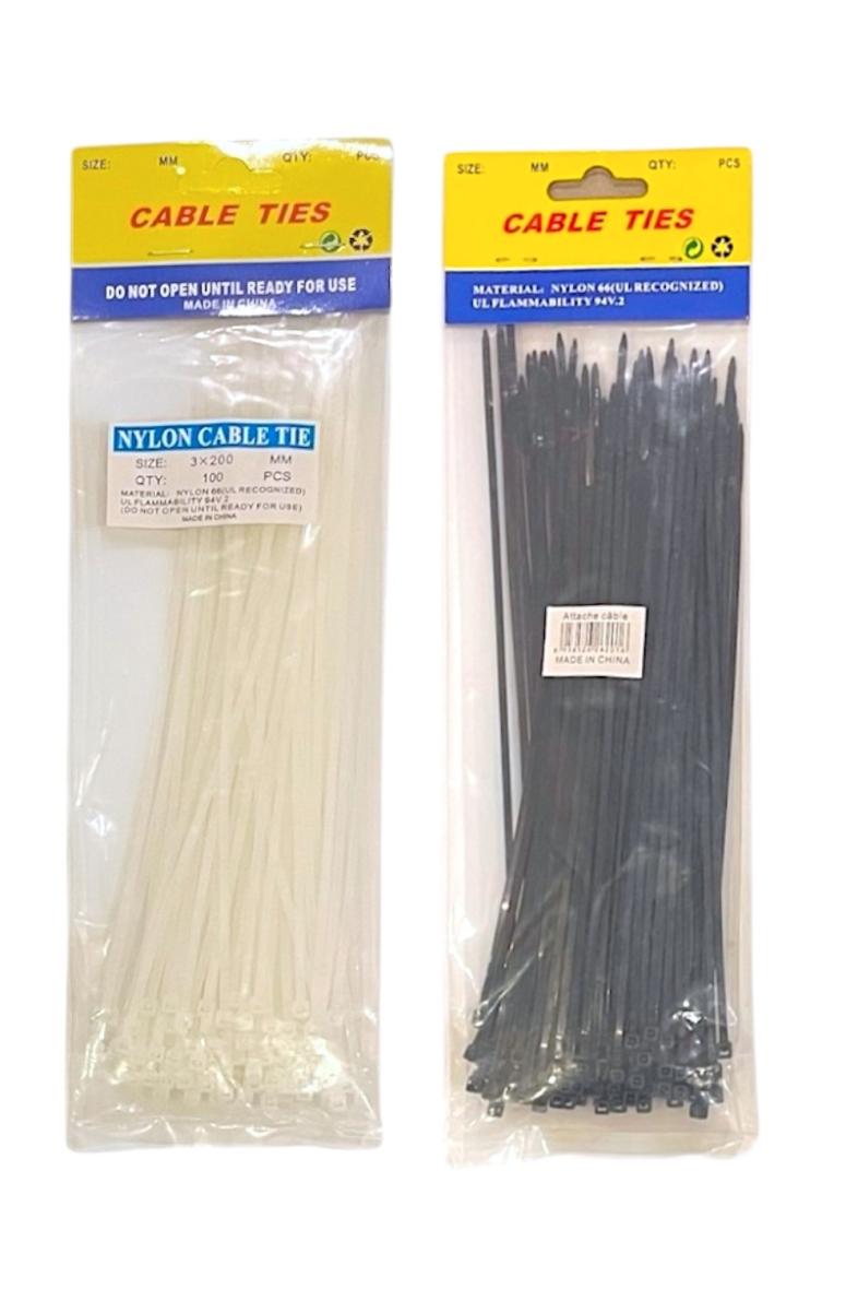 ATTACHE CABLE X100PCS 20CM