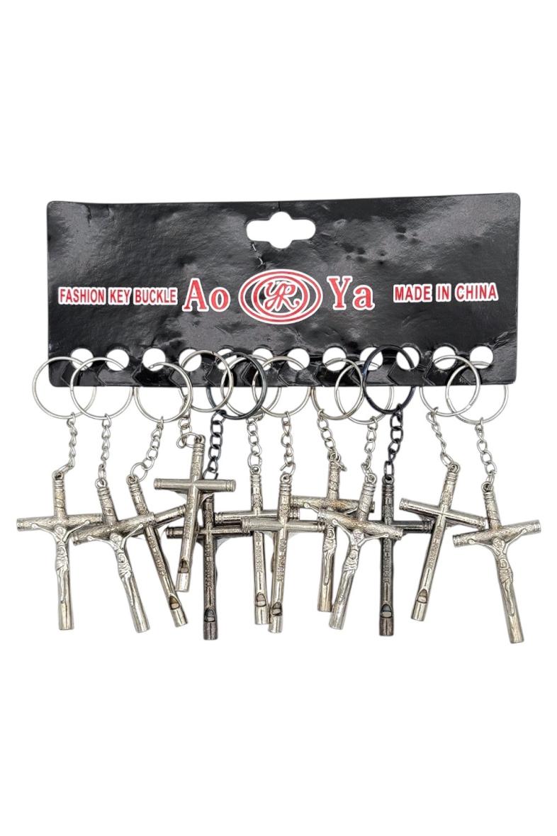 PORTE CLE CROIX + JESUS