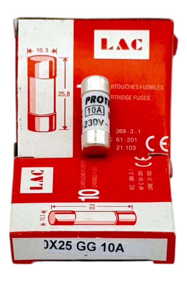 BOITE FUSIBLE X10 10A ROUGE 10.3X25.8MM