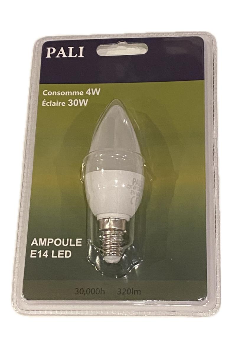 AMPOULE LED 4W vis E14 flamme 4000K