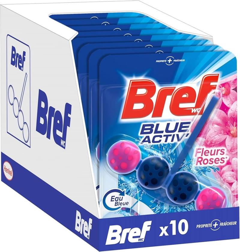 BREF WC Blue Activ 50g Fleurs Roses