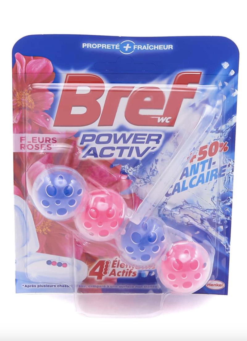 BREF WC Power Active 50g Fleurs Roses