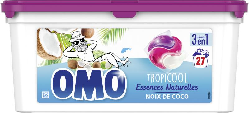 OMO LESSIVE PODS 27D NOIX DE COCO