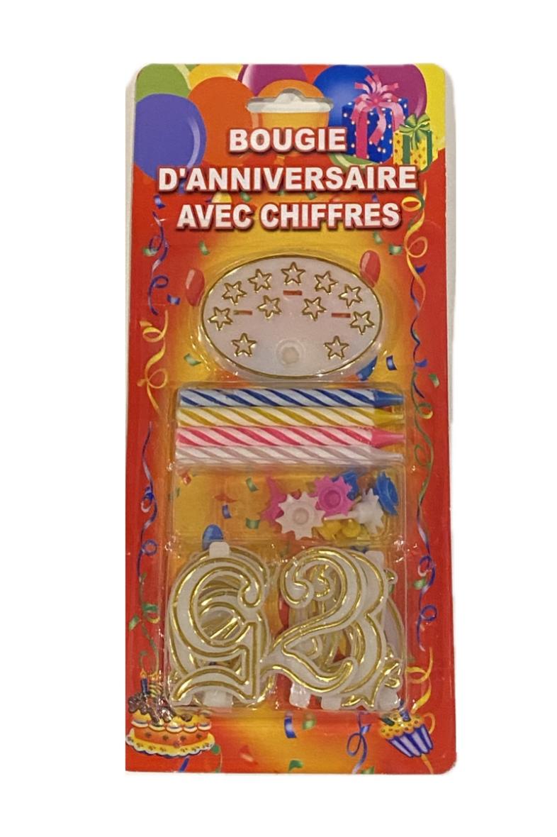 BOUGIE ANNIVERSAIRE AVEC CHIFFRES
