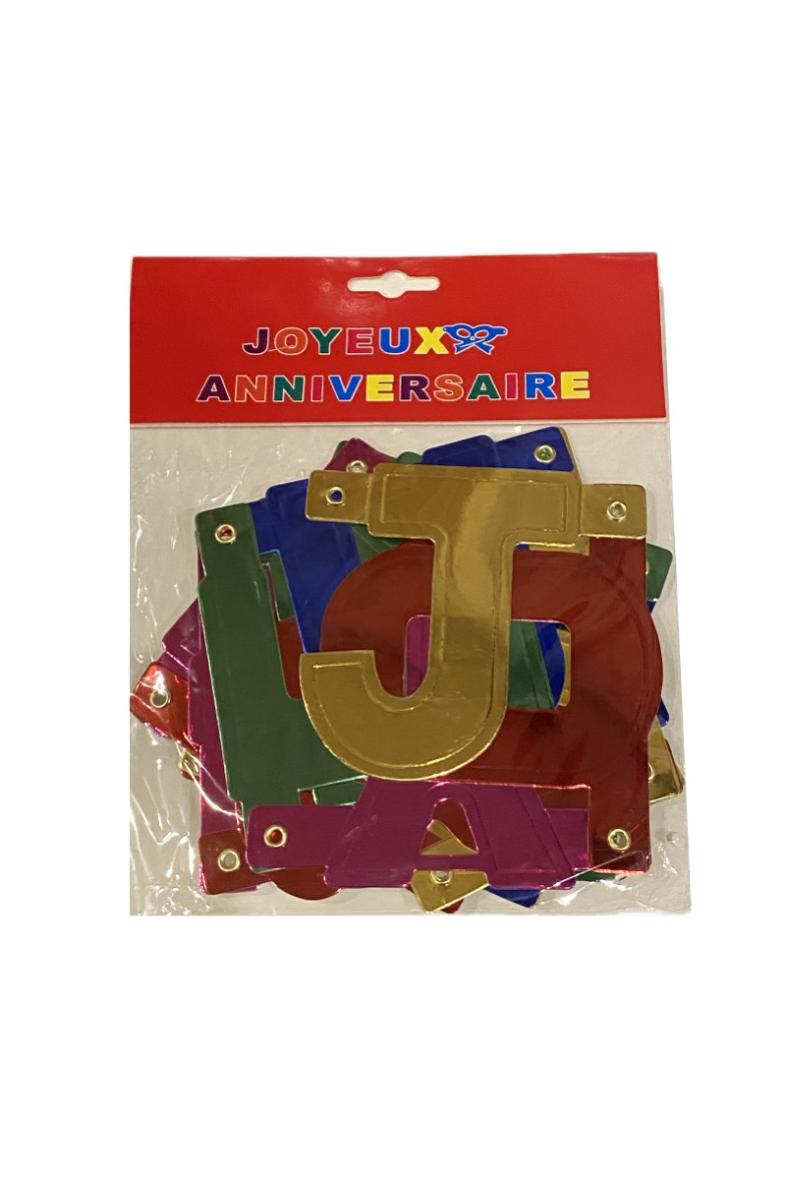 GUIRLANDE ANNIVERSAIRE COULEUR LASER