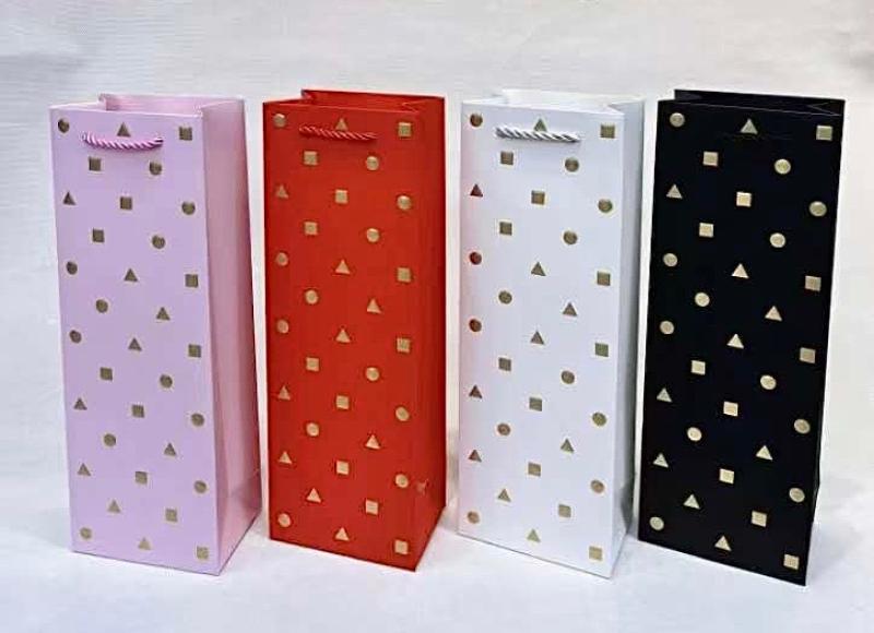 SAC CADEAU BOUTEILLE 12X36 CARRÉ/TRIANGLE/ROND
