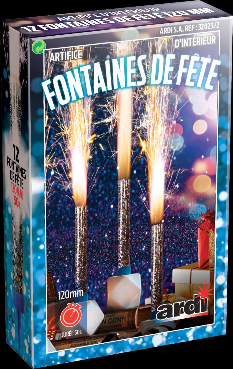 FONTAINE DE FETE X12 120MM BOITE VITRINE