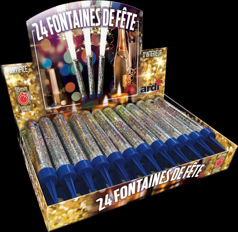 FONTAINE DE FETE X24 95MM BOITE PRESENTOIR