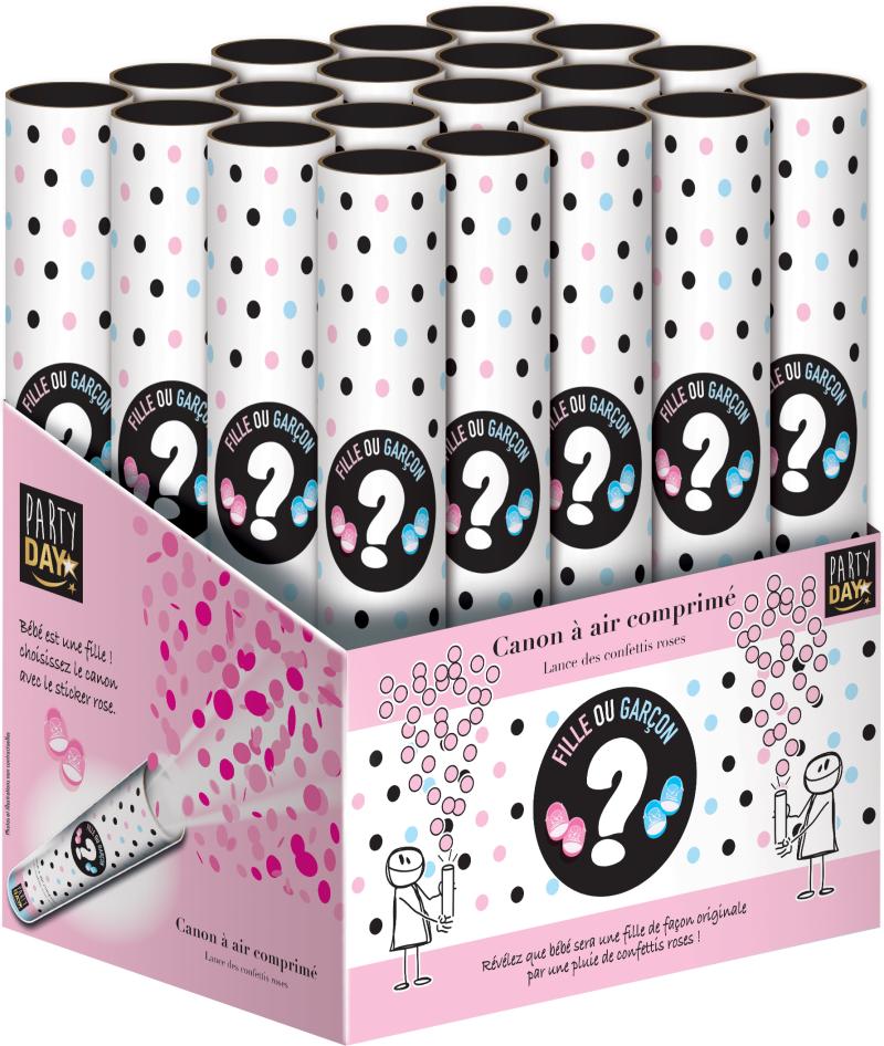 CANON CONFETTIS 30CM BEBE ROSE