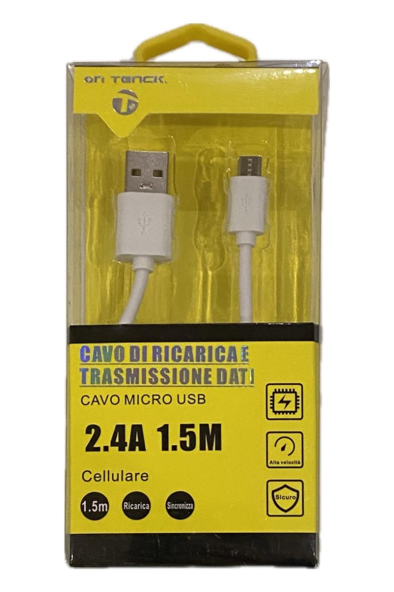 CABLE TELEPHONE PORTABLE 1,5M USB A VERS MICRO USB