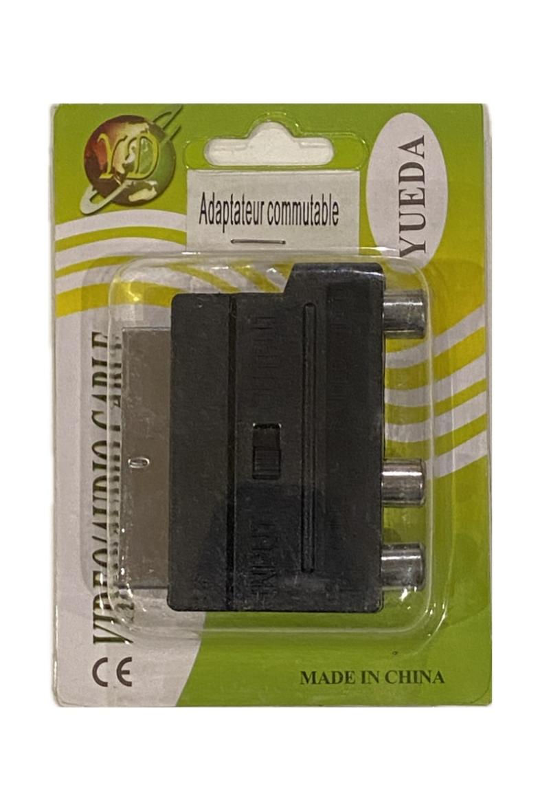 ADAPTATEUR COMMUTABLE  (peritel/rca)