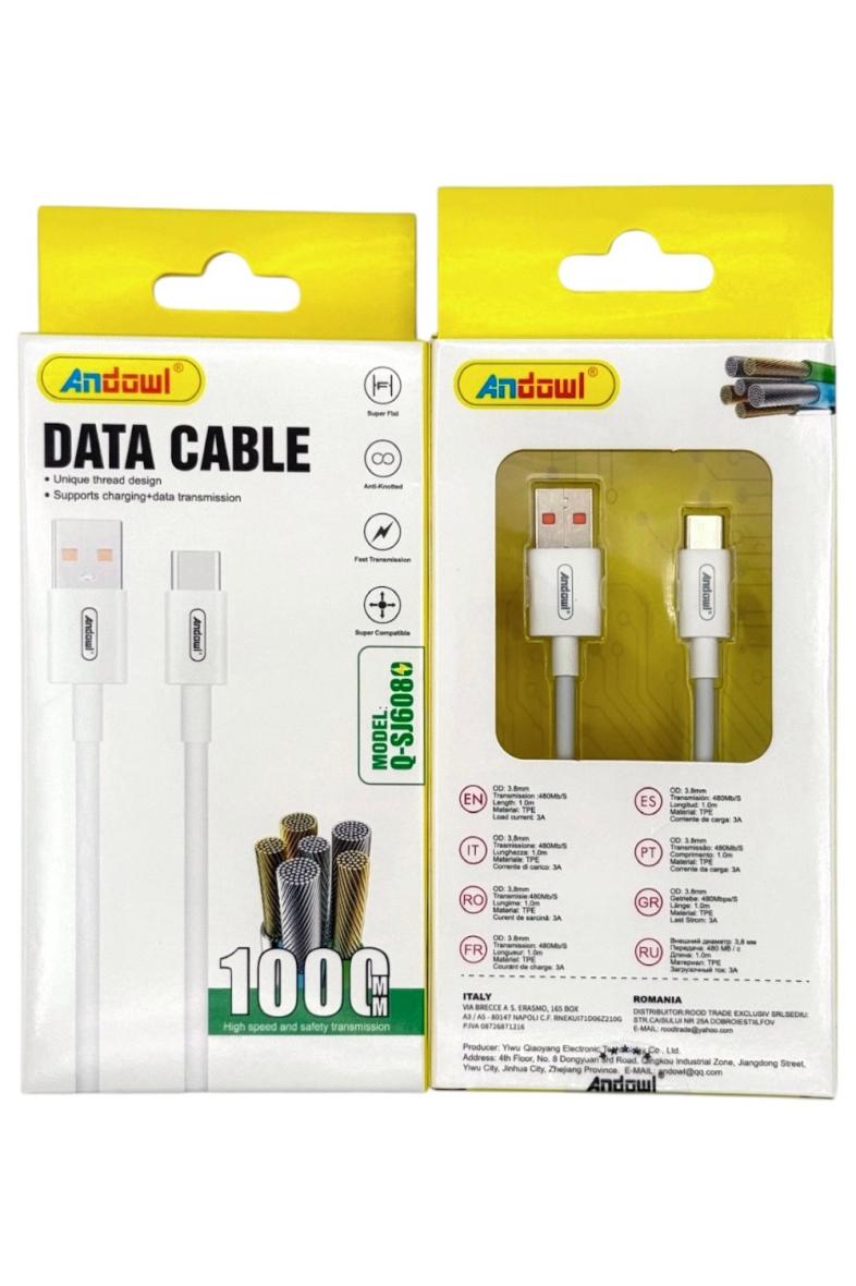 CABLE TELEPHONE PORTABLE 1M USB A VERS USB C