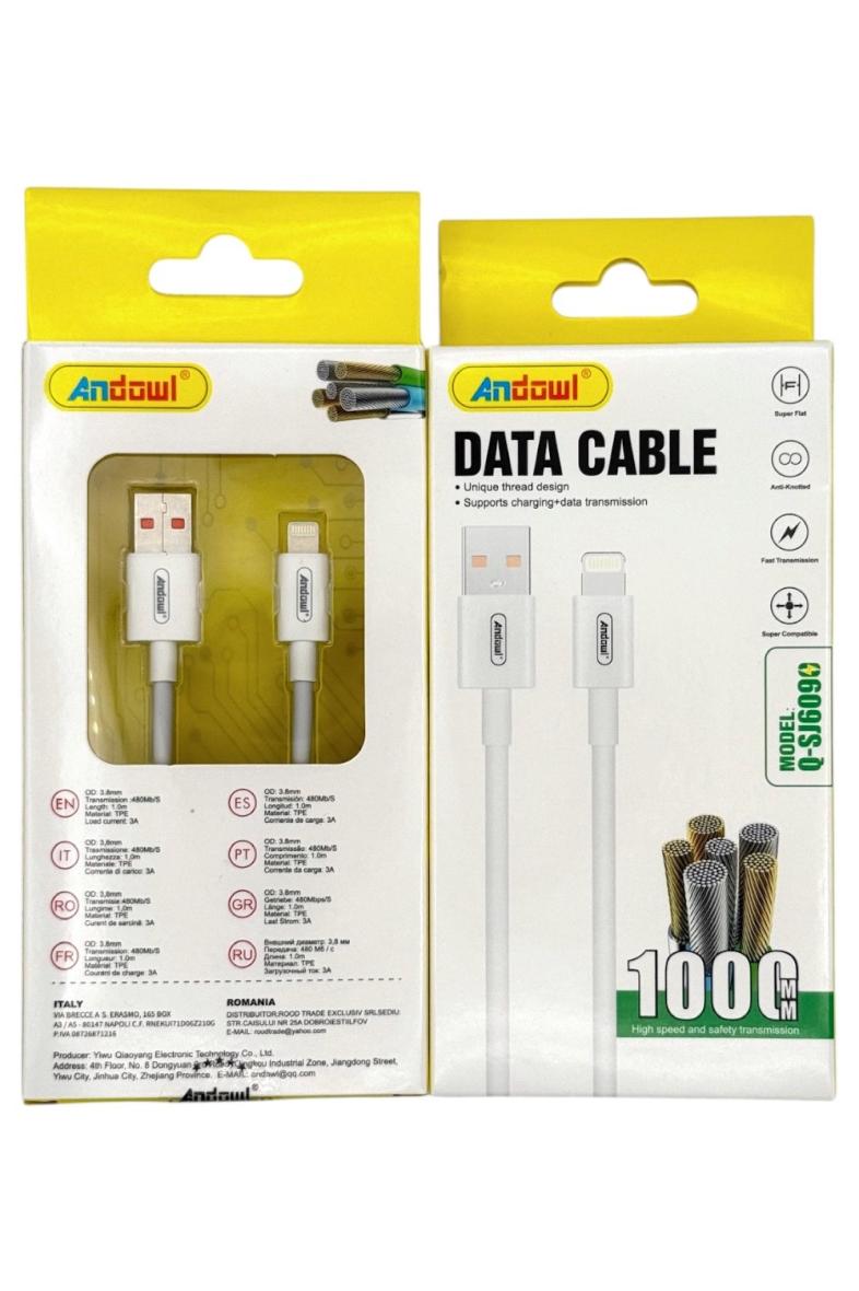 CABLE TELEPHONE PORTABLE 1M USB A VERS LIGHTNING