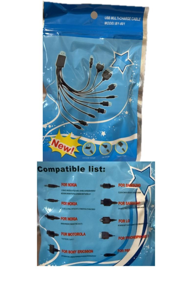 CABLE USB MULTI TETE (chargeur)