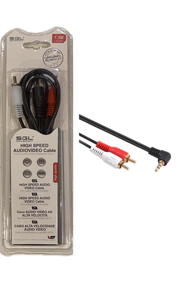 CABLE JACK/2RCA 1.5M 412A
