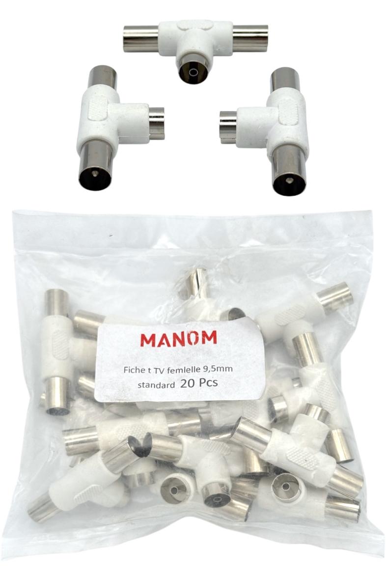 FICHE TV T 1FEMELLE/2MALE 9,5MM