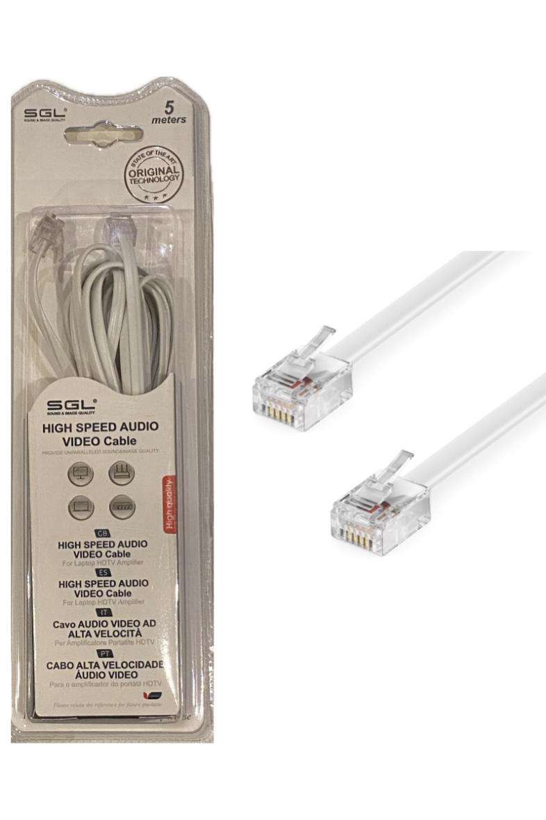 CABLE TELEPHONE RJ11 5M