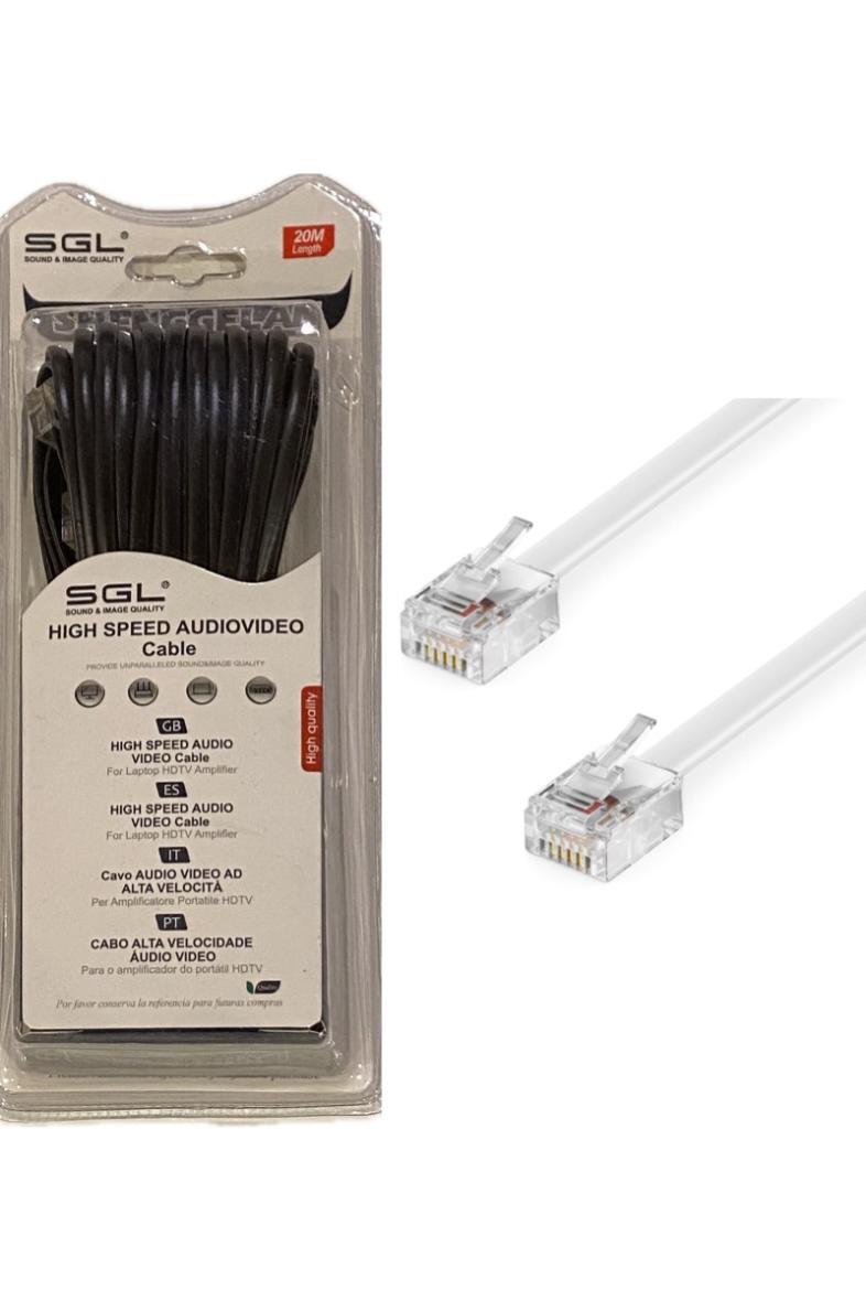 CABLE TELEPHONE RJ11 20M