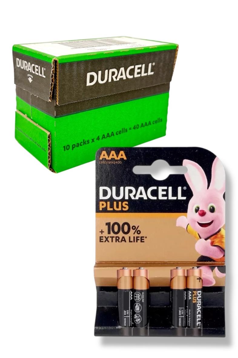 DURACELL PLUS 100% Pile Alcaline LR3 AAA X4 ***