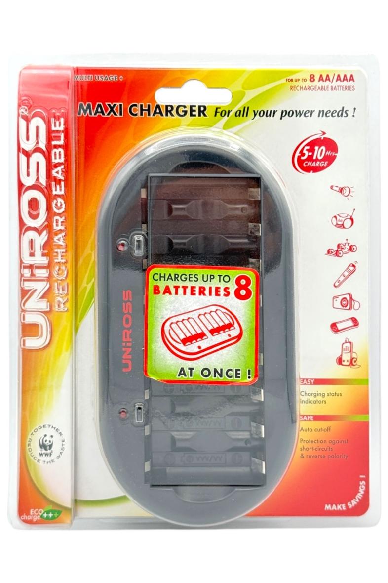 CHARGEUR DE PILE 8 piles AA/AAA Uniross Maxi Charger