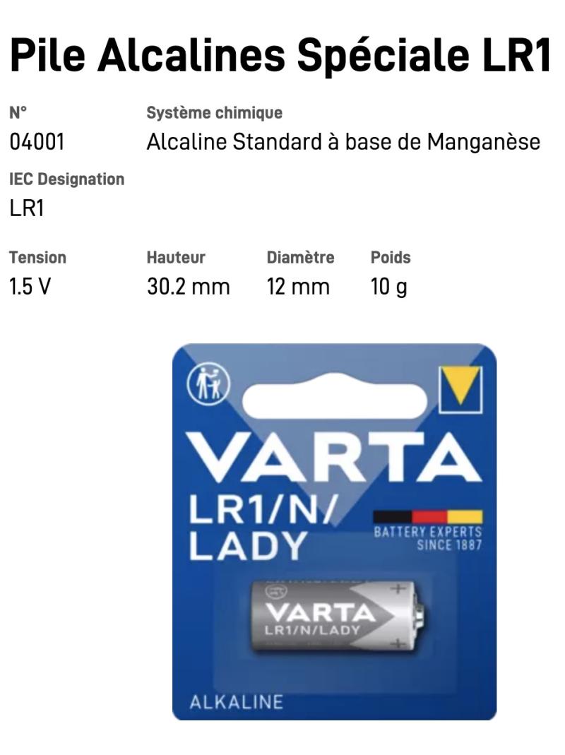 VARTA Pile Alcaline Pile Alcaline LR1/N/LADY