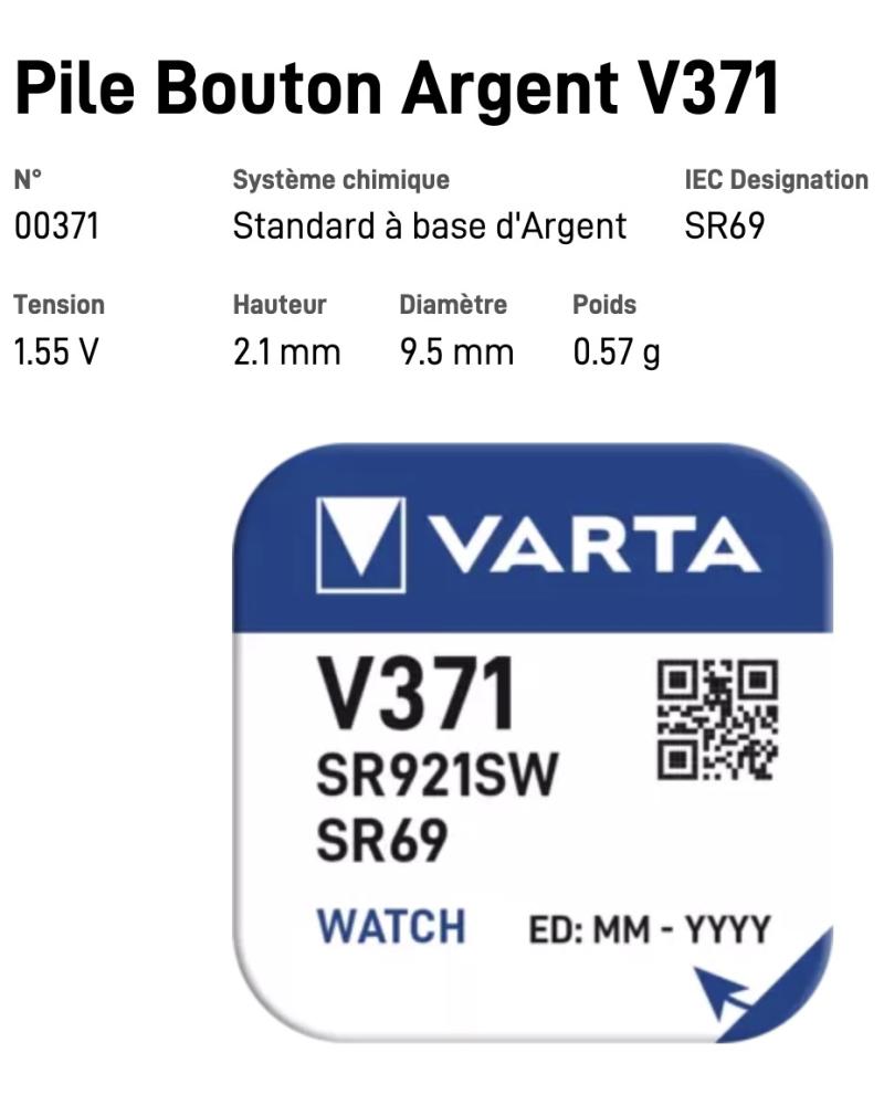 VARTA Pile Bouton V371