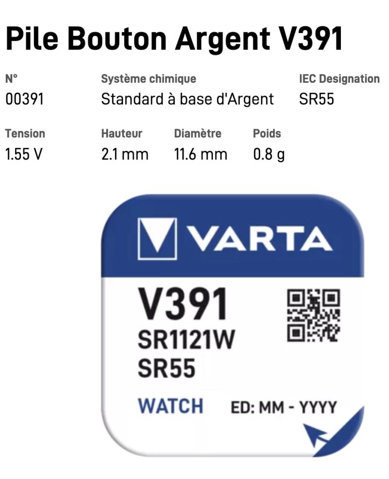 VARTA Pile Bouton V391