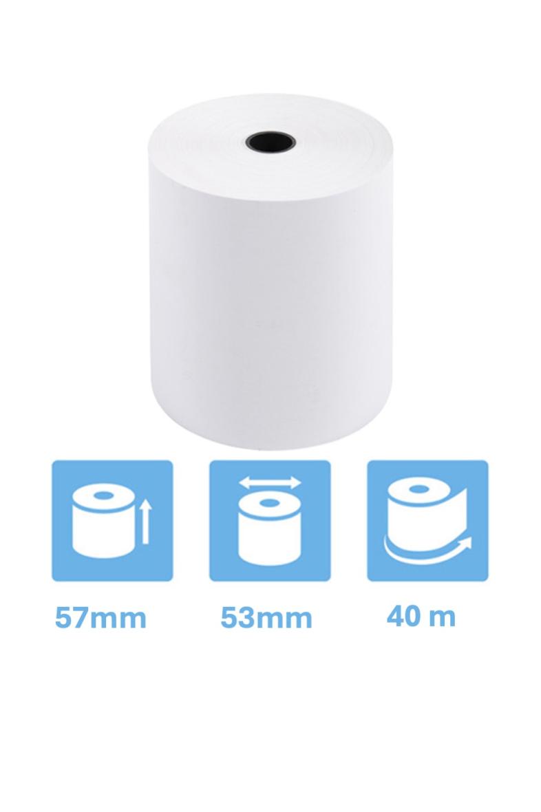 BOBINE PAPIER THERMIQUE 57 x 50 x 12