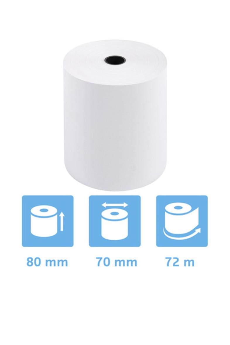 BOBINE PAPIER THERMIQUE 80 x 70 x 12 mm pour caisse