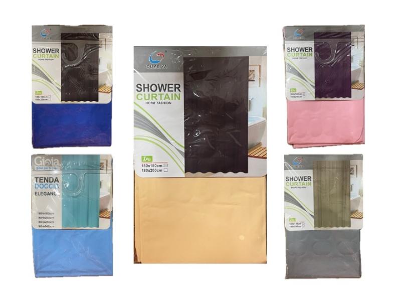 RIDEAU DE DOUCHE PLASTIQUE UNI