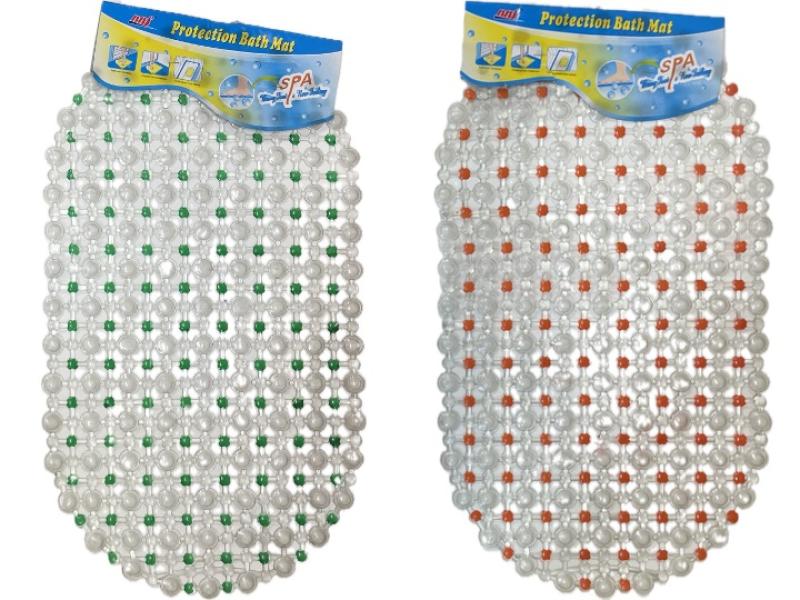 TAPIS DE BAIN TRANSPARENT point de couleur 38X66CM