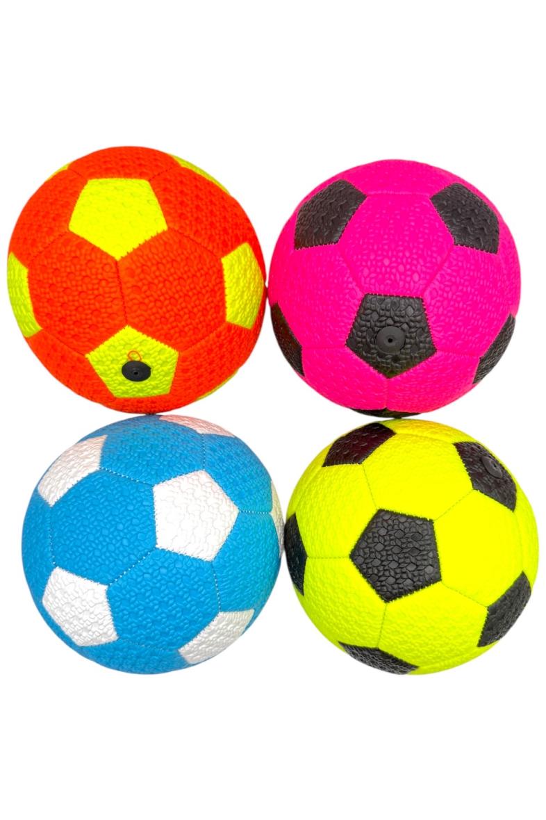 BALLON FOOT SIMILICUIR couleur flash T2 GONFLE