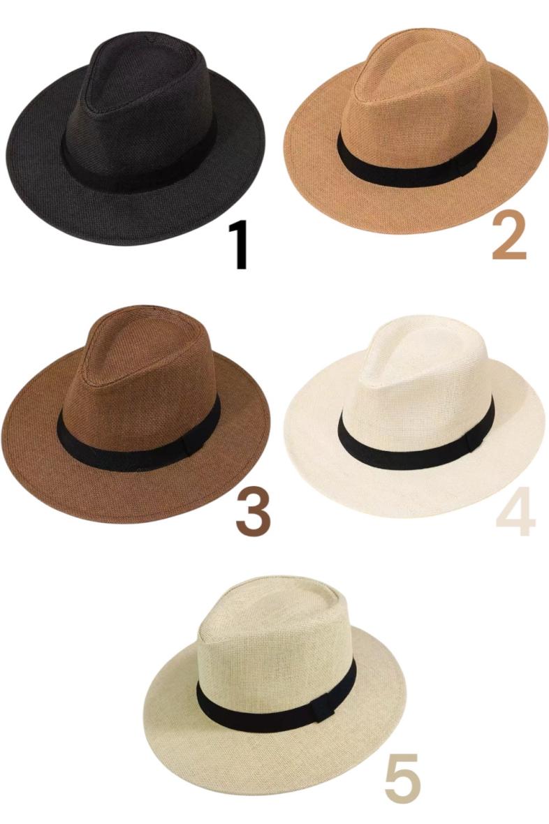 CHAPEAU DE PAILLE LARGE 5 couleurs