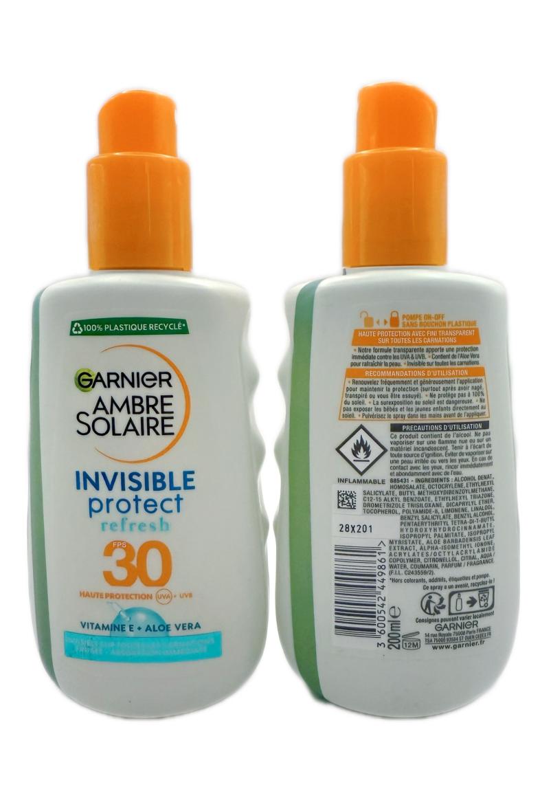 GARNIER AMBRE SOLAIRE 200ML spray invisible protect SPF30+