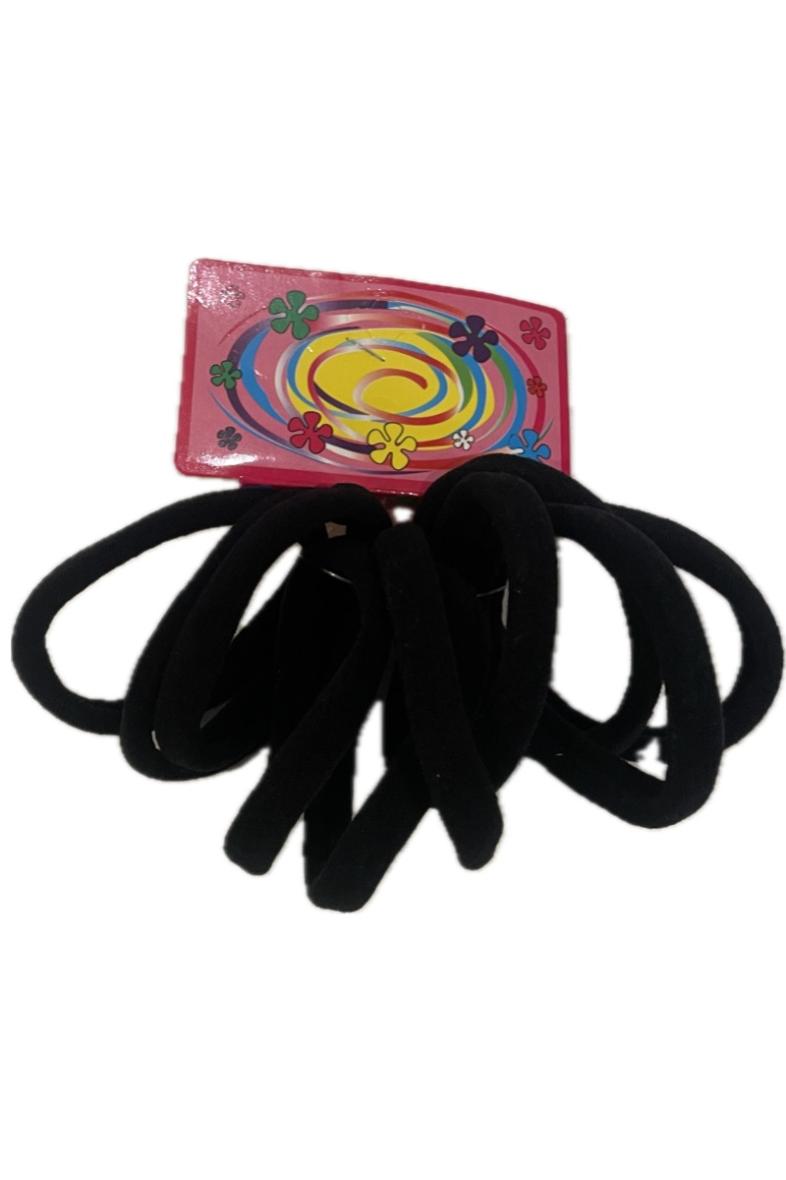 LOT ELASTIQUE CHEVEUX LARGE NOIR