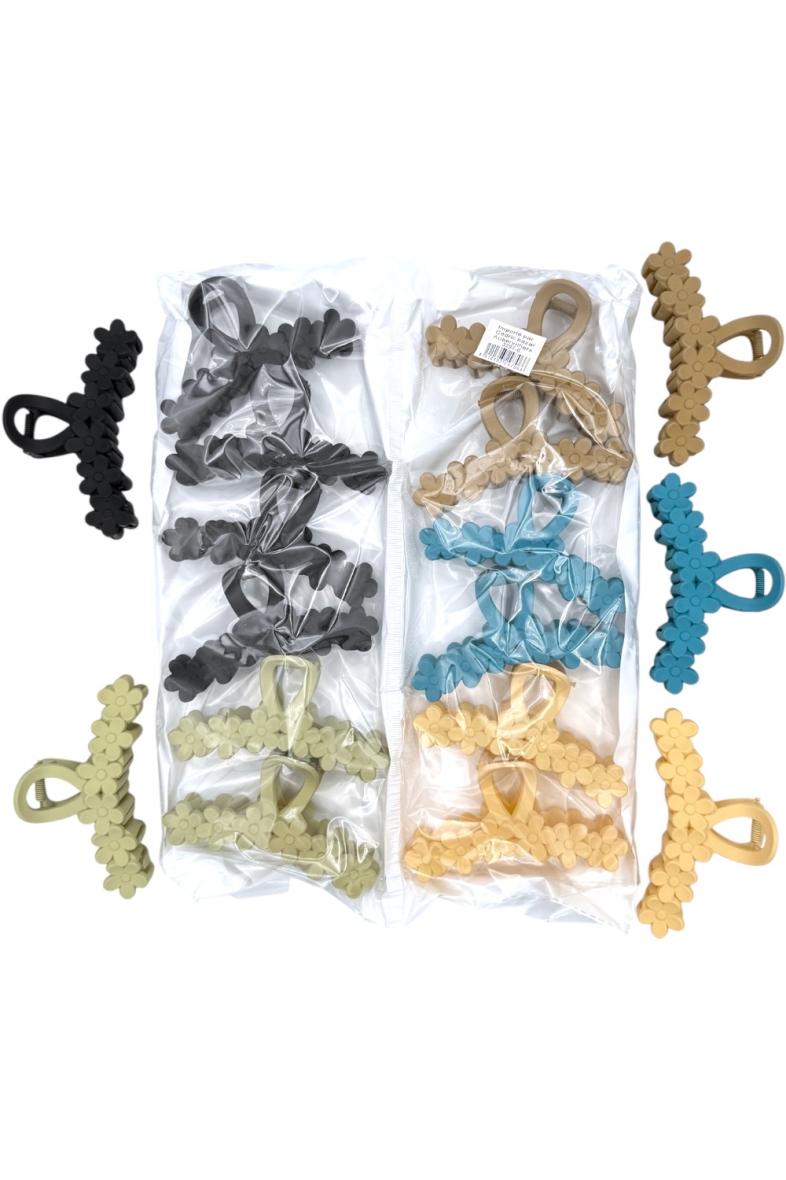 PINCE A CHEVEUX X12 mini fleurs couleur pastel