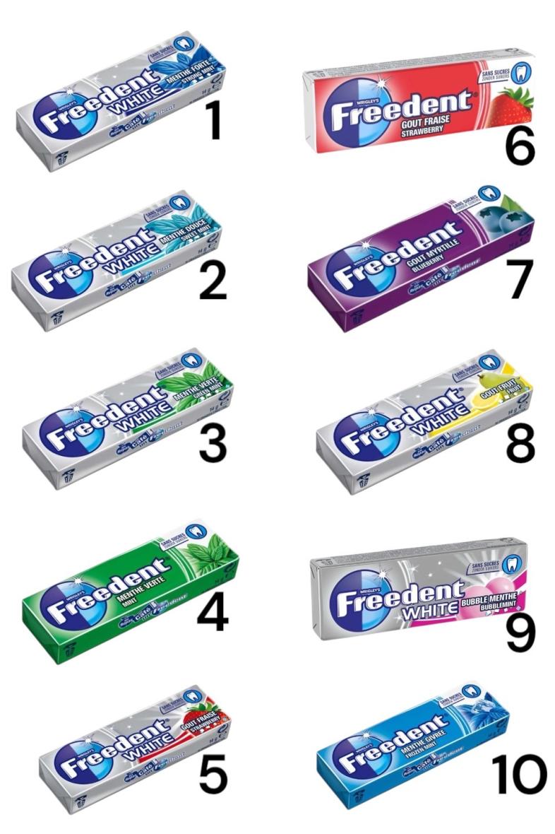 FREEDENT Chewing Gum 10 DRAGEES X30PCS ***
