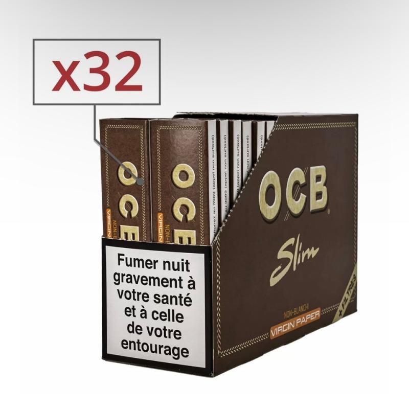 OCB Papier À Rouler SLIM + FILTRE X32 Virgin Non Blanchi