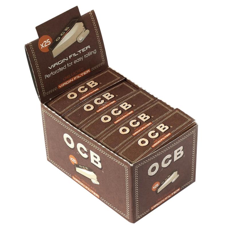 OCB Filtre Carton TIPS X25 Virgin Non Blanchi