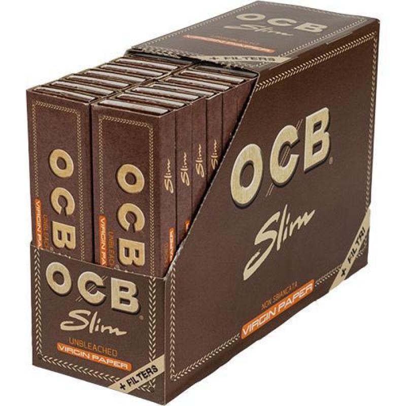 OCB Papier À Rouler SLIM + FILTRE X32 Virgin Non Blanchi EU