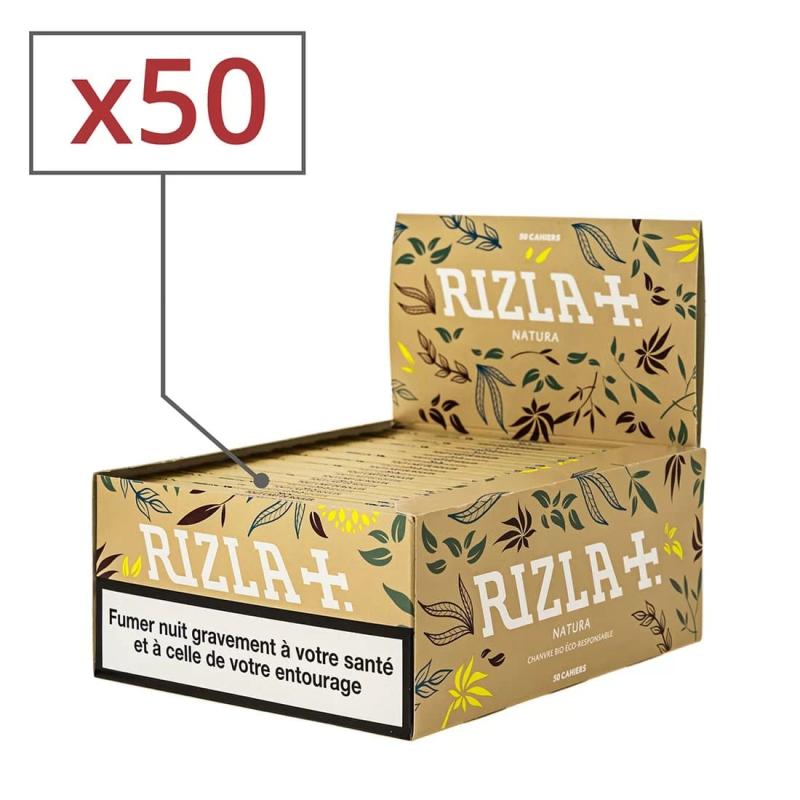 RIZLA Papier À Rouler SLIM X50 Natura Chanvre Bio