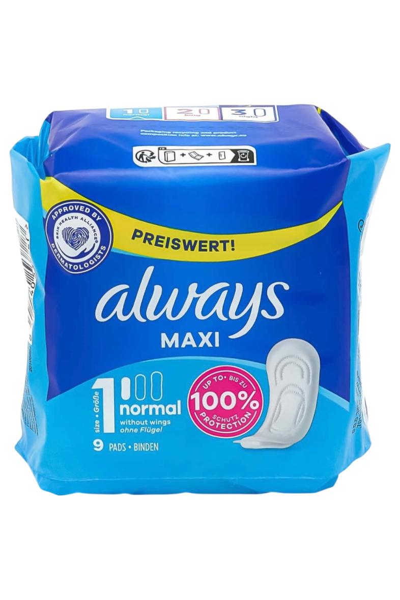 Always serviettes hygieniques Maxi Normal 9pcs ***
