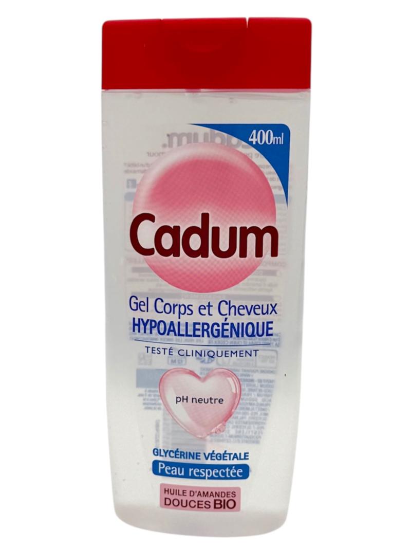 CADUM GEL DOUCHE CORPS ET CHEVEUX 400ML Hypoallergénique