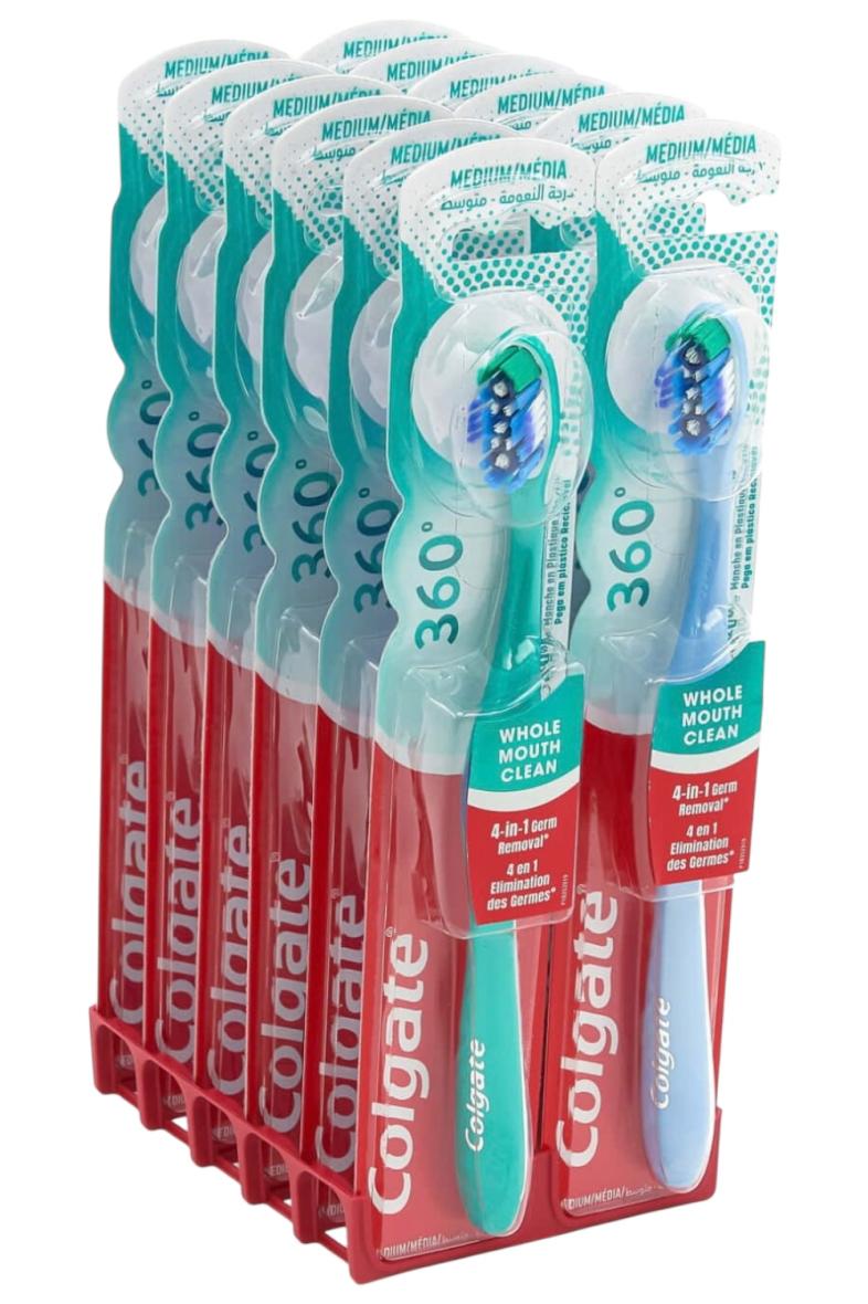 Colgate brosse à dents 360 Whole Mouth Clean Medium