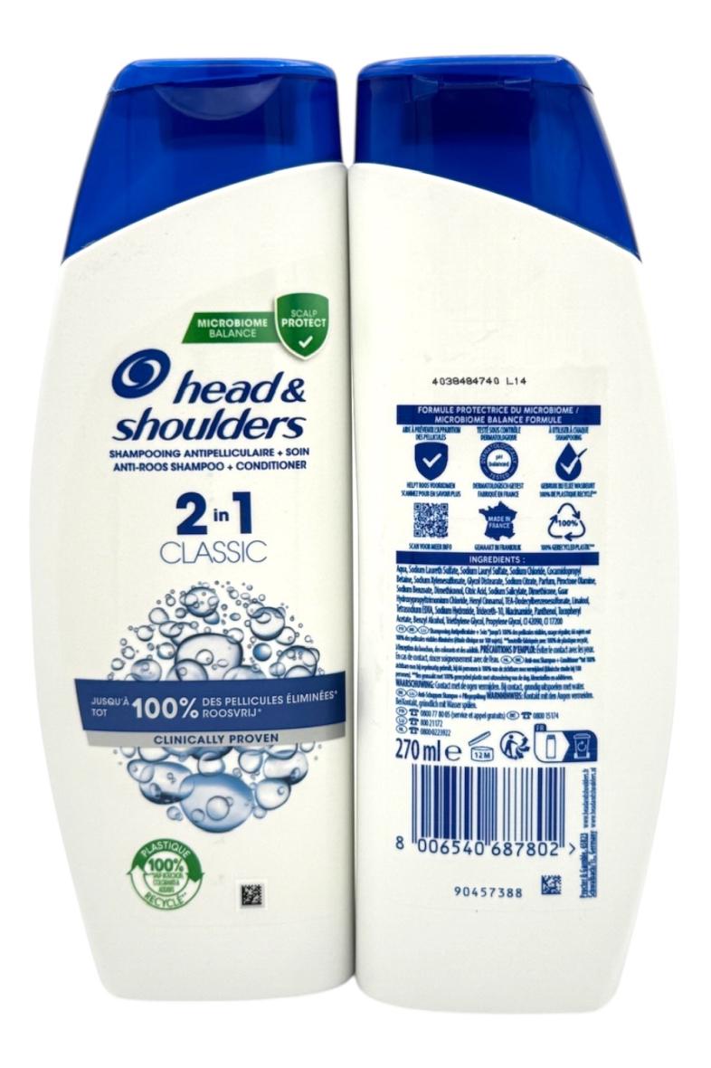 HEAD & SHOULDERS SHAMPOING 2en1 270ML Classic