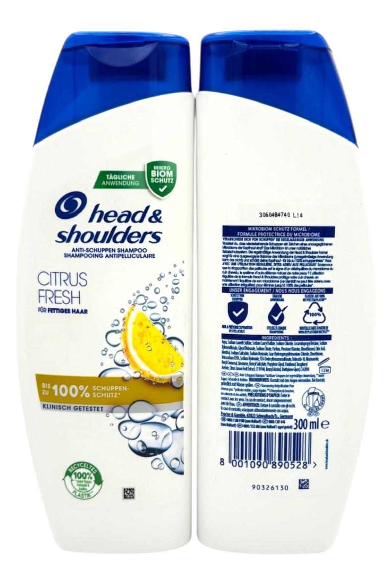 HEAD & SHOULDERS SHAMPOING 300ML Citrus Fresh