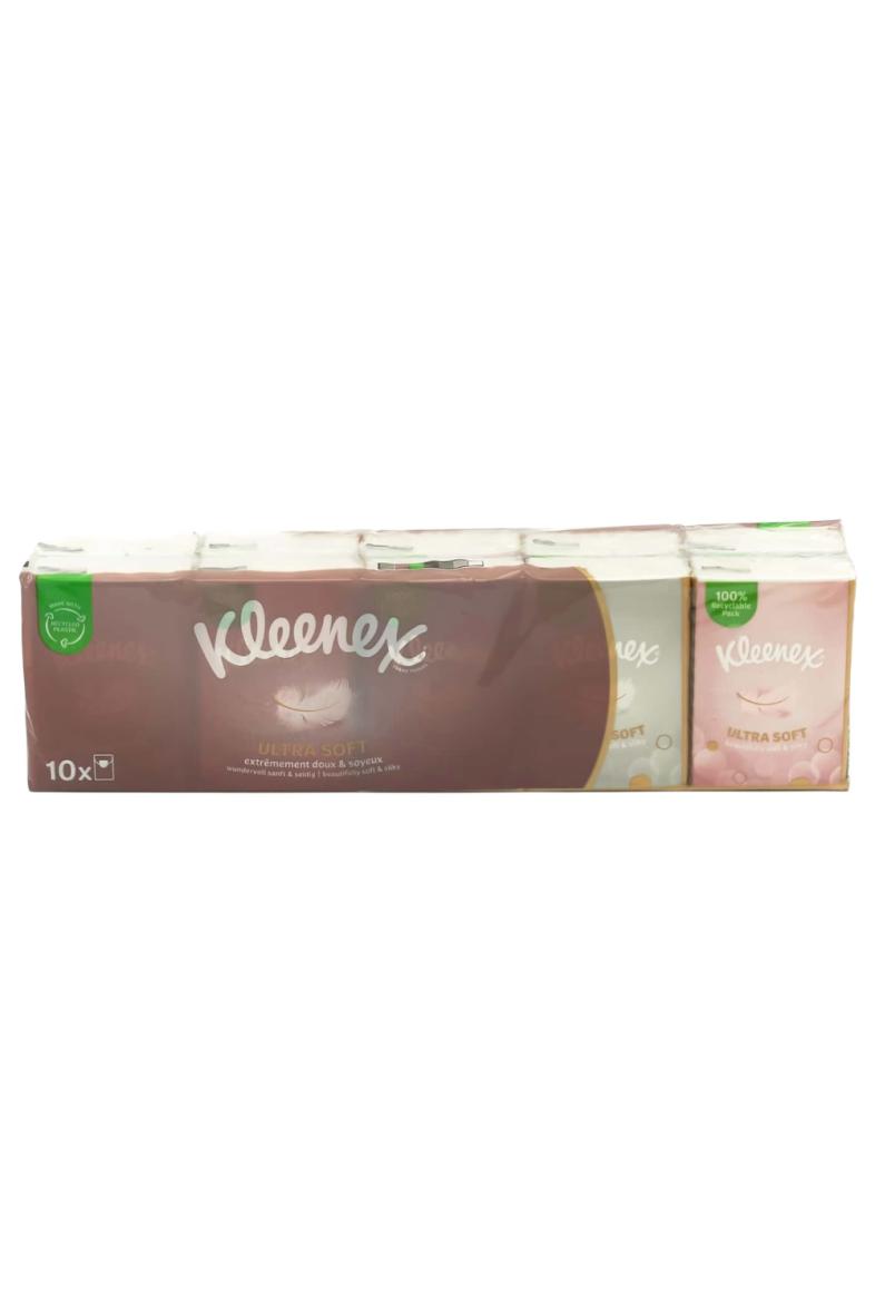 Kleenex mouchoirs ultra doux 10x7pcs 4 plis