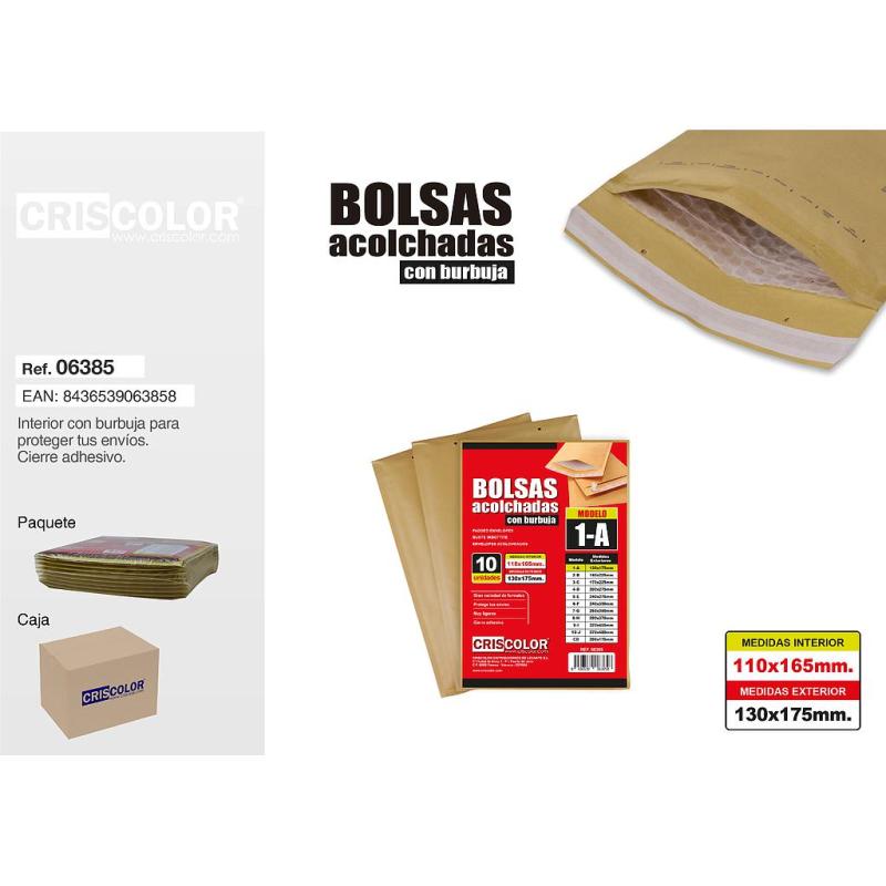 ENVELOPPE A BULLE N1 X10 PCS (100X165MM)