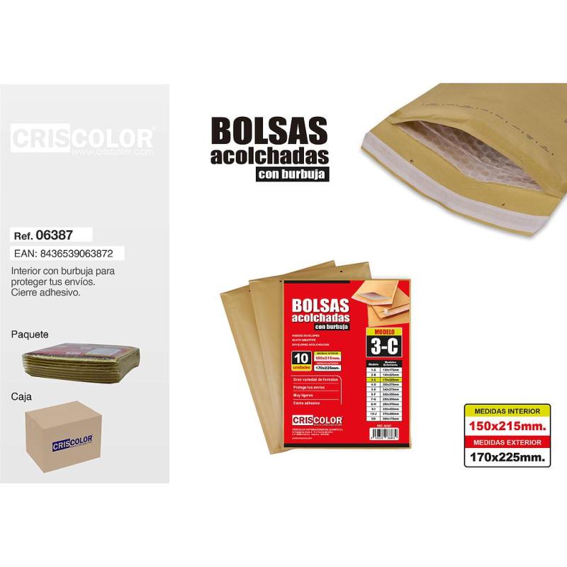 ENVELOPPE A BULLE N3 X10 PCS (150X215MM)